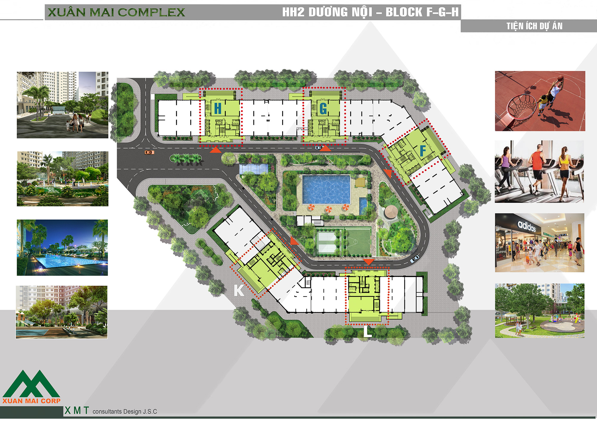 Tiện ích nội khu dự án Xuân Mai Complex 1