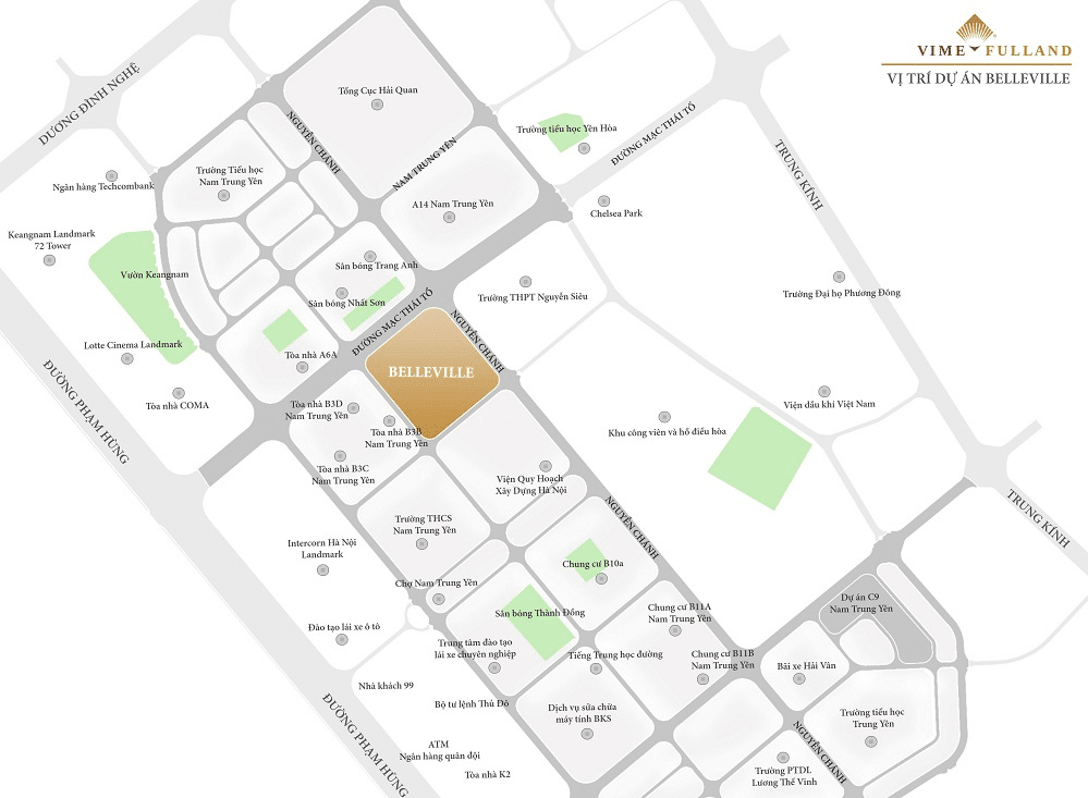 Vị trí dự án B4 Nam Trung Yên