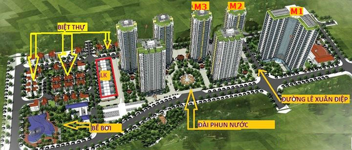 Mặt bằng toàn bộ dự án Mipec City View Kiến Hưng