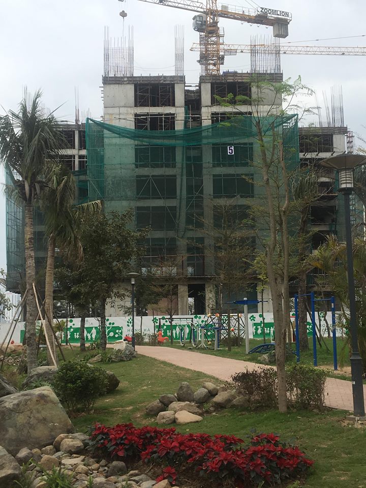 Tòa CT13 Sakura I đang lên cột tầng 8