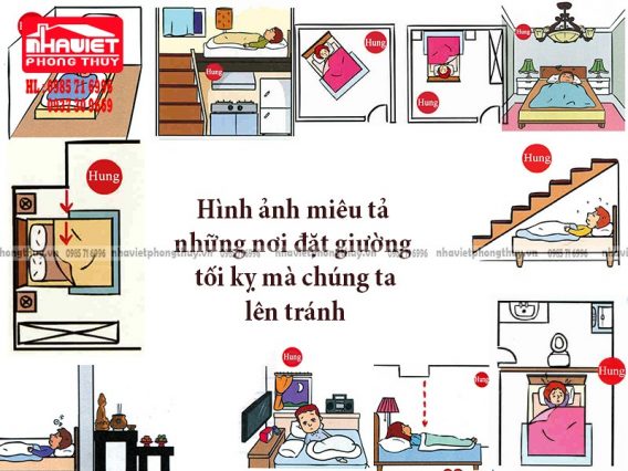 Những nơi kê giường tối kỵ nên tránh