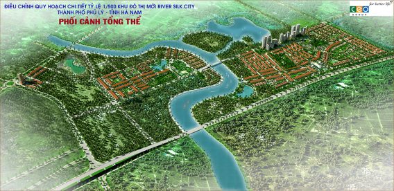 Phối cảnh tổng thể dự án River Silk City Hà Nam