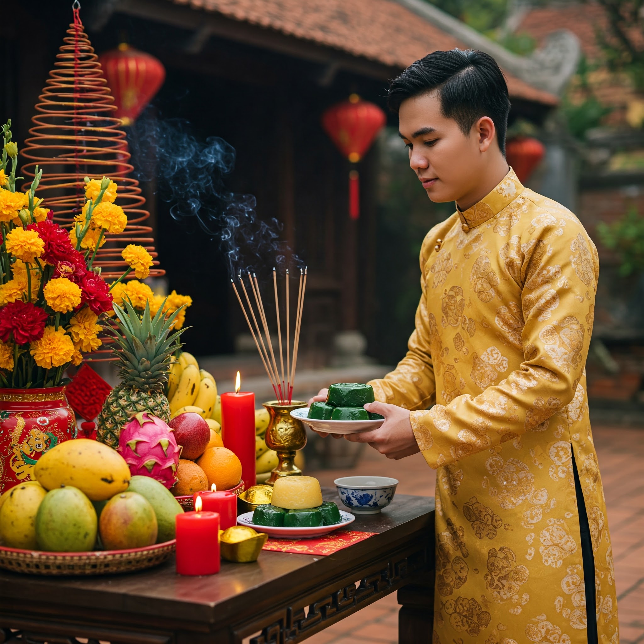 Mâm lễ cúng mùng 1 gồm những gì?