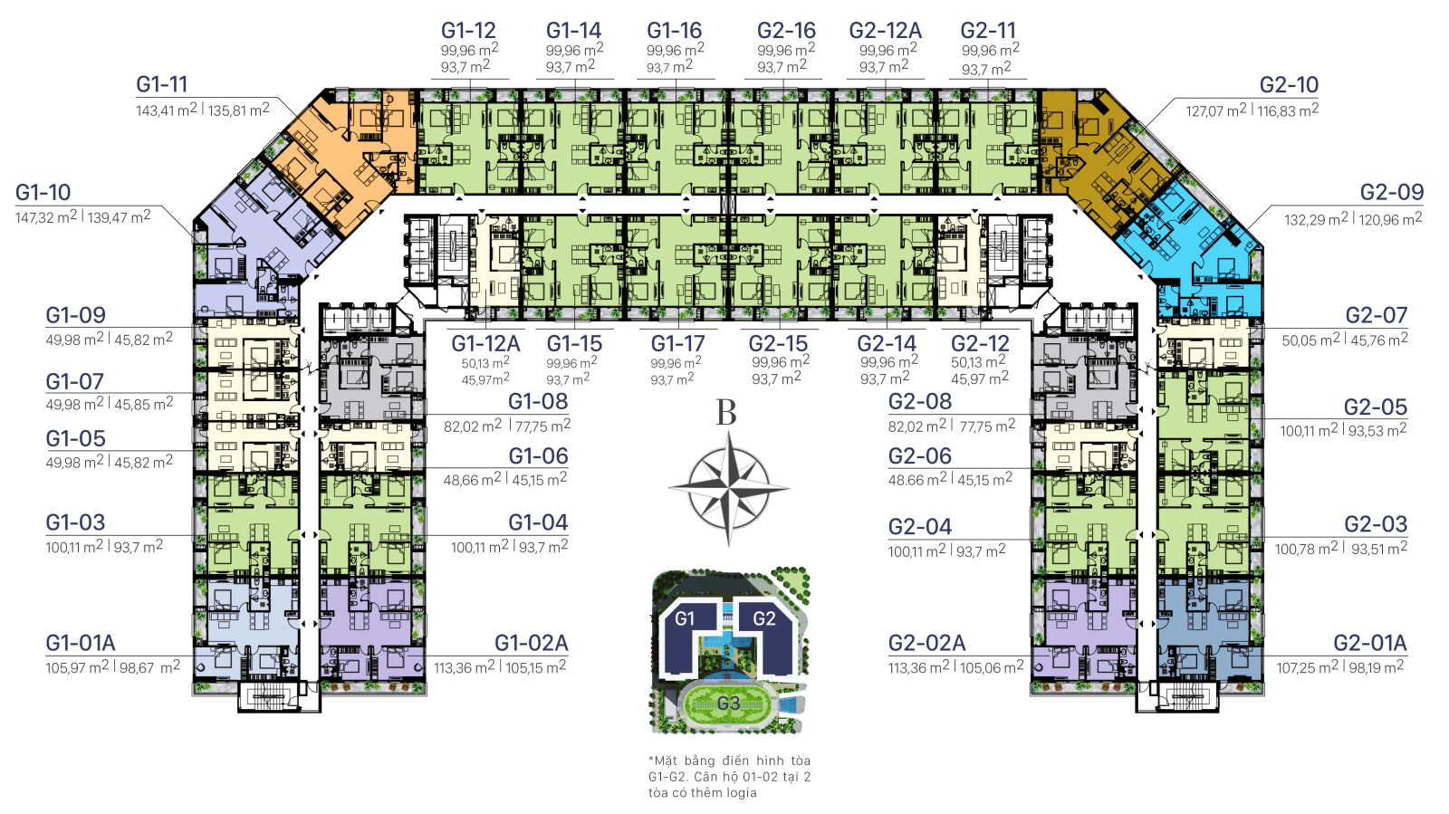 mat bang dien hinh sunshine garden tang 8 va 18
