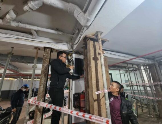 Chung Cư Mini Ở Thanh Xuân Bị Nứt Do Xây Dựng Trái Phép
